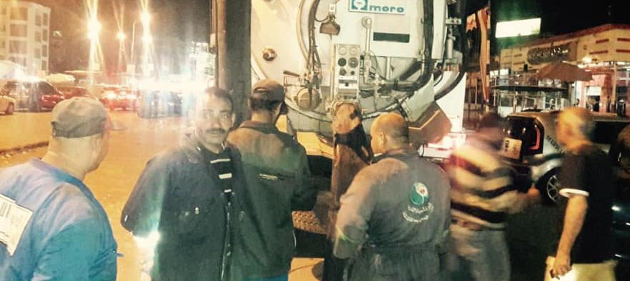 جولة مسائية لمتابعة اعمال الصرف الصحى بسوق الجمعة بالاسماعيلية