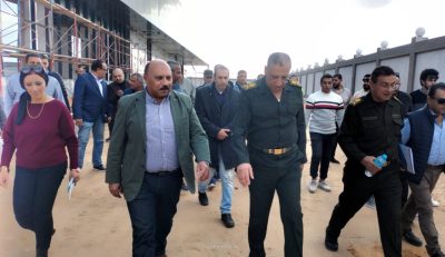 مستشار جهاز الخدمة الوطنية ورئيس مياه القناة يتابعان الموقف التنفيذى لمصنع اللقاحات بسرابيوم