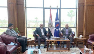 محافظ السويس يستقبل رئيس مجلس ادارة شركة مياه الشرب والصرف لمحافظات القناة